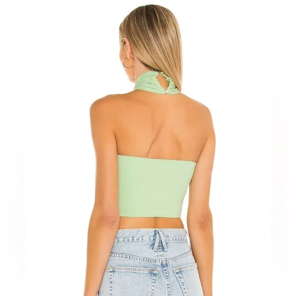 Amelie Wrap Top in Mint XS Superdown - Picture 2 of 5